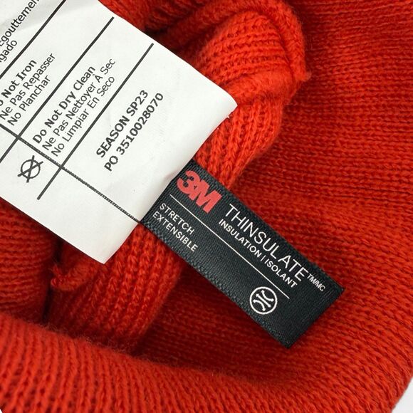 Carhartt Men's Knit 3M Insulated Logo Graphic Cuffed Beanie Red Barn OS - Picture 6 of 8